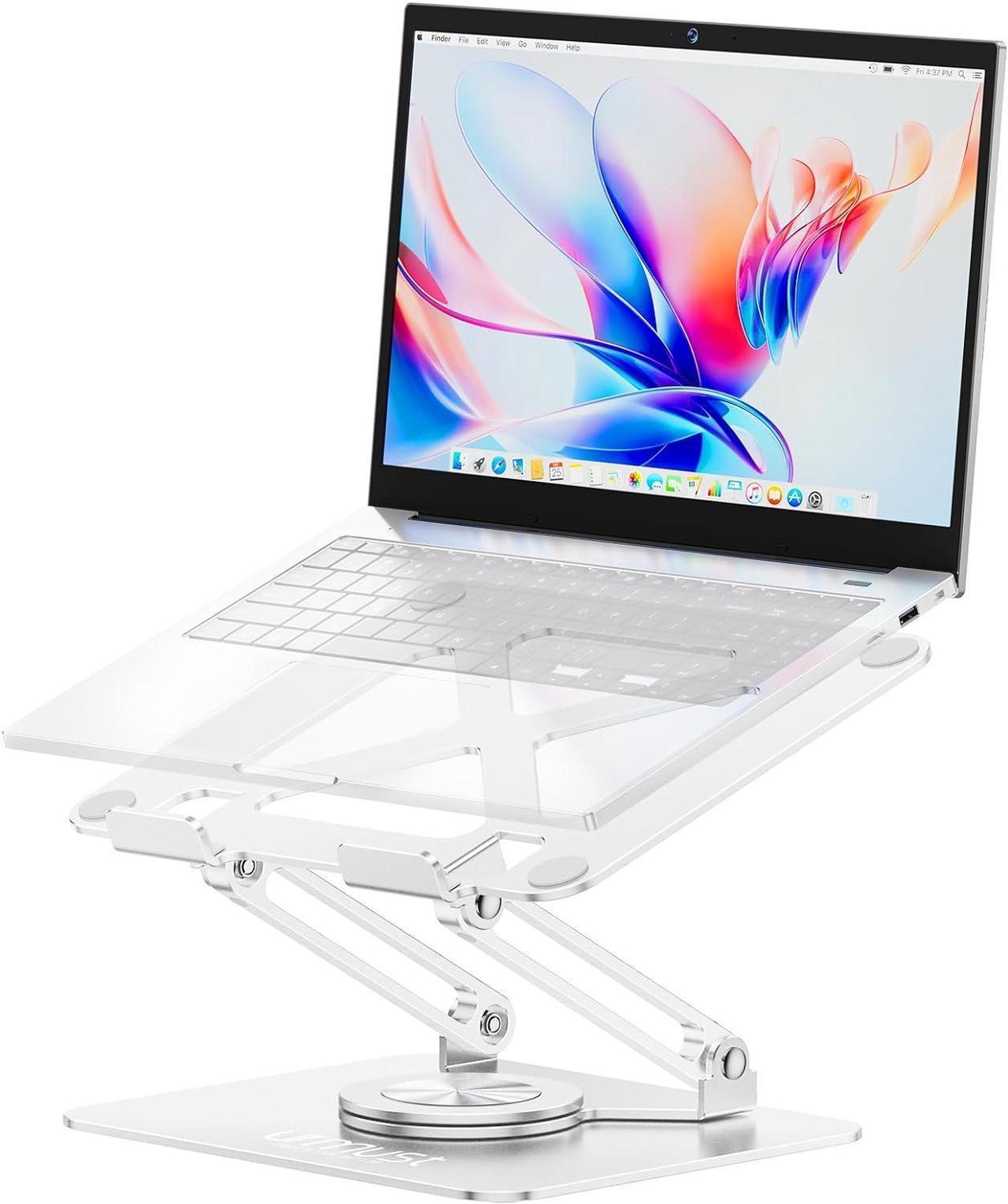 Urmust Laptop Stand for Desk with 360 Rotating Base, Computer Stand for Laptop Ergonimic Adjustable Laptop Riser for Desk Compatible with All Laptop 10 to 16 Inches