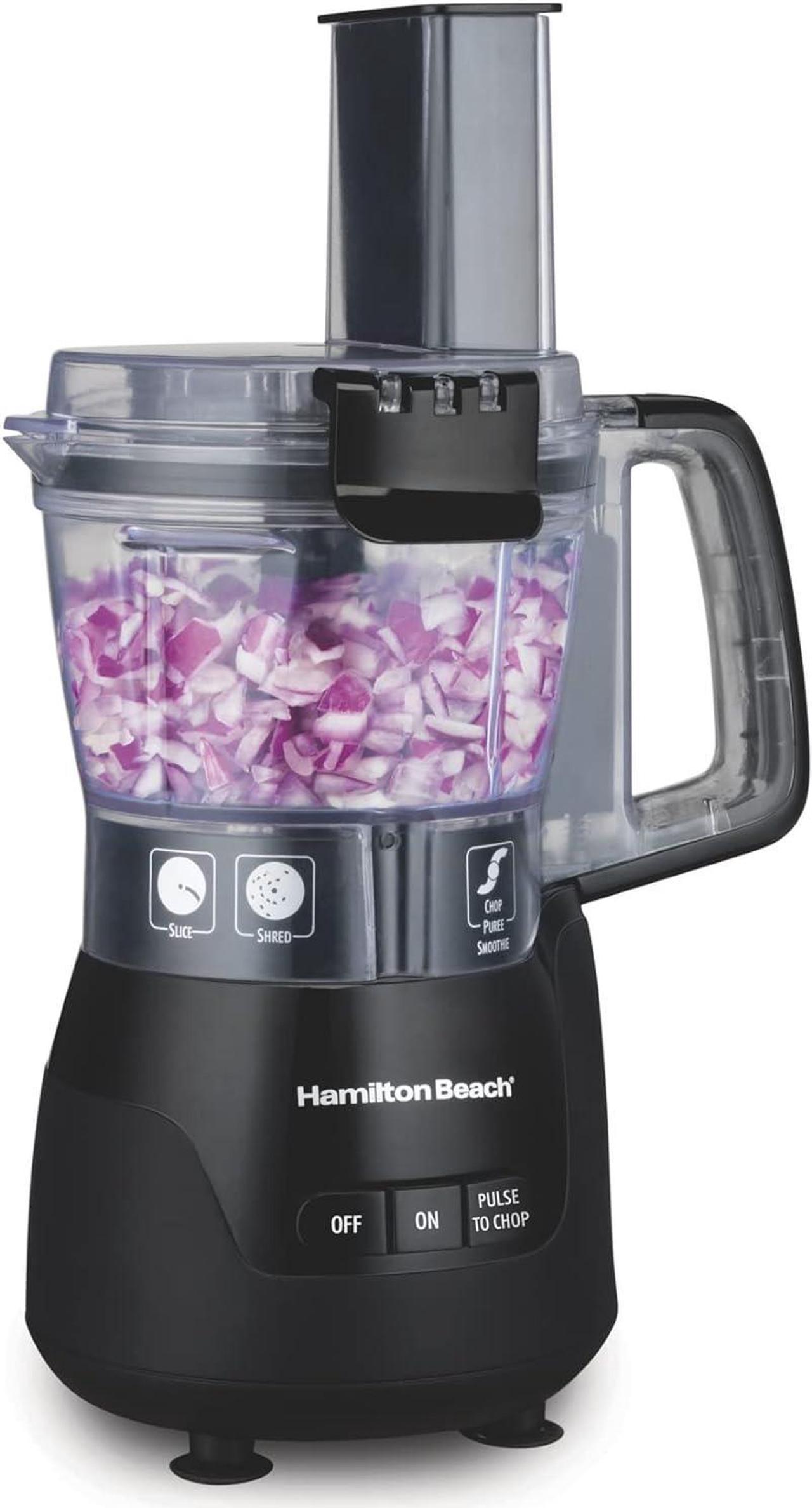 Hamilton Beach Stack and Snap 4 Cup Compact Food Processor, Black, 70510