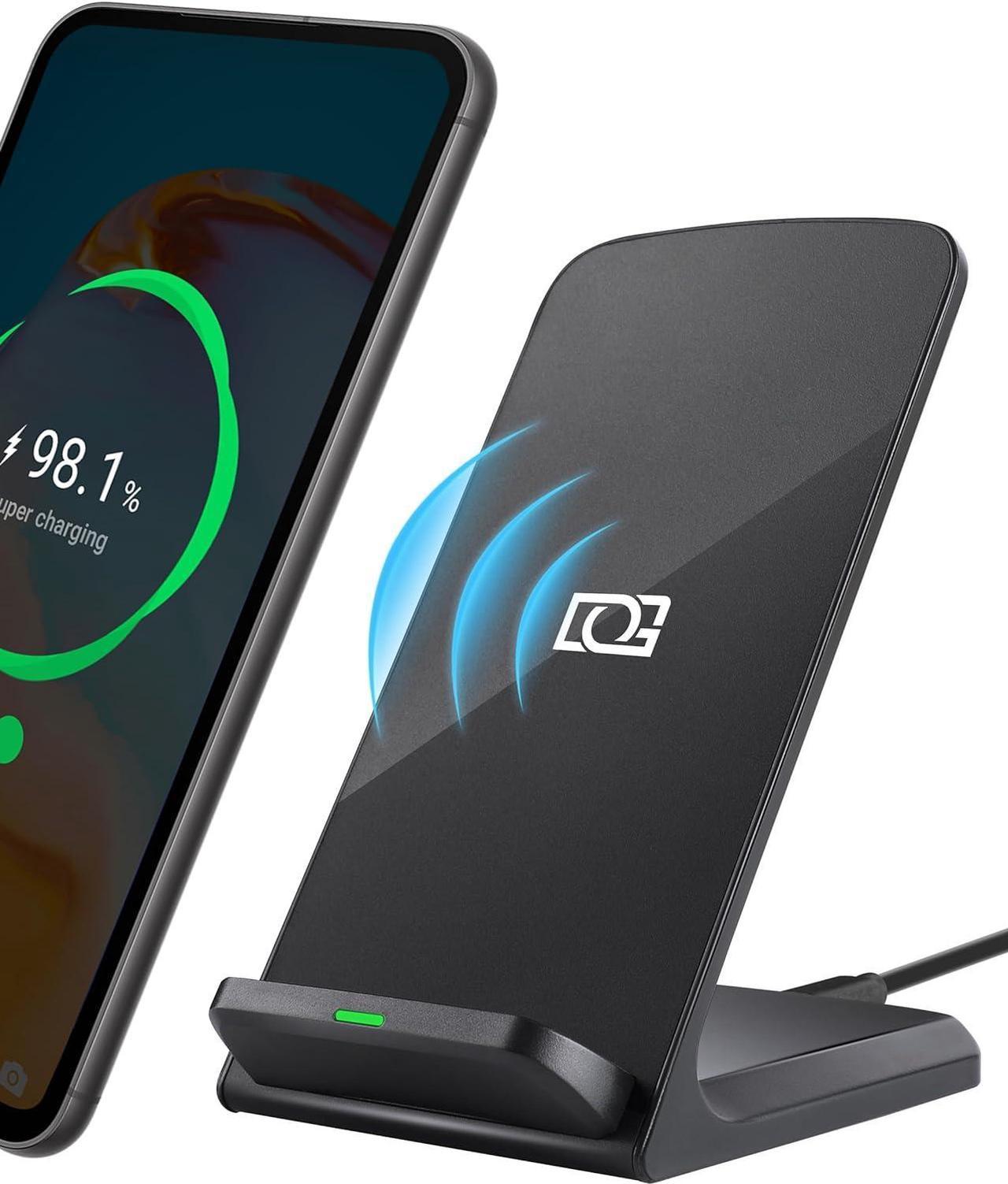 2024 Design Award Winner: DGPLUS Wireless Phone Charger for Android & Apple, 15W Fast Qi Charging Stand for iPhone 16 15 14 13 12 11 Pro Max Plus Samsung Galaxy S Z Note Pixel & More (1)