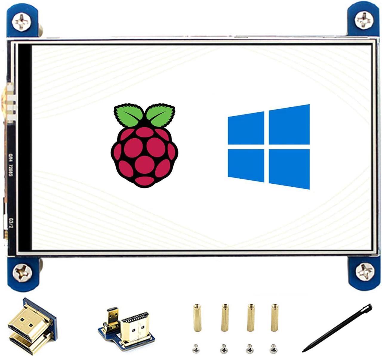 4 inch HDMI LCD IPS Display 800x480 Resolution Resistive Touch Screen HDMI Interface for Raspberry Pi 4B/3B+/3B/2B/B+/A+/Zero W,Support Raspbian/Ubuntu/Kali/Retropie