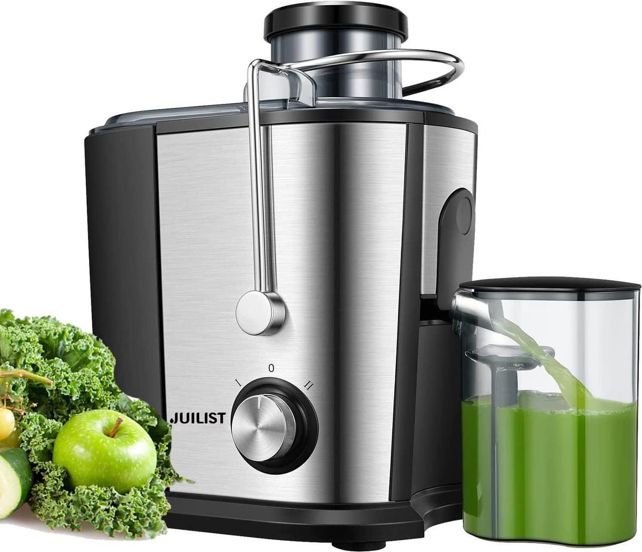 JUILIST Juicer Machines, Centrifugal Juicer with Fast Juicing Technology, 3-Inch Wide Mouth Food Chute, Juicer Extractor with Quiet Motor, 2 Speed Setting and Anti-drip Function, Easy to Clean