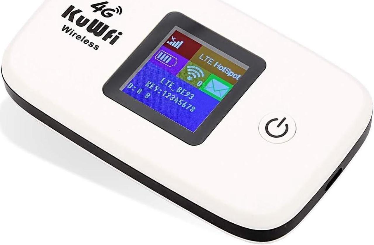 KuWFi Mobile WiFi Hotspot 4G LTE Unlocked Wireless Internet Router Travel Devices with SIM Card Slot for Telus/Bell/Fido/Freedom/Koodo/Public/Rogers/Virgin