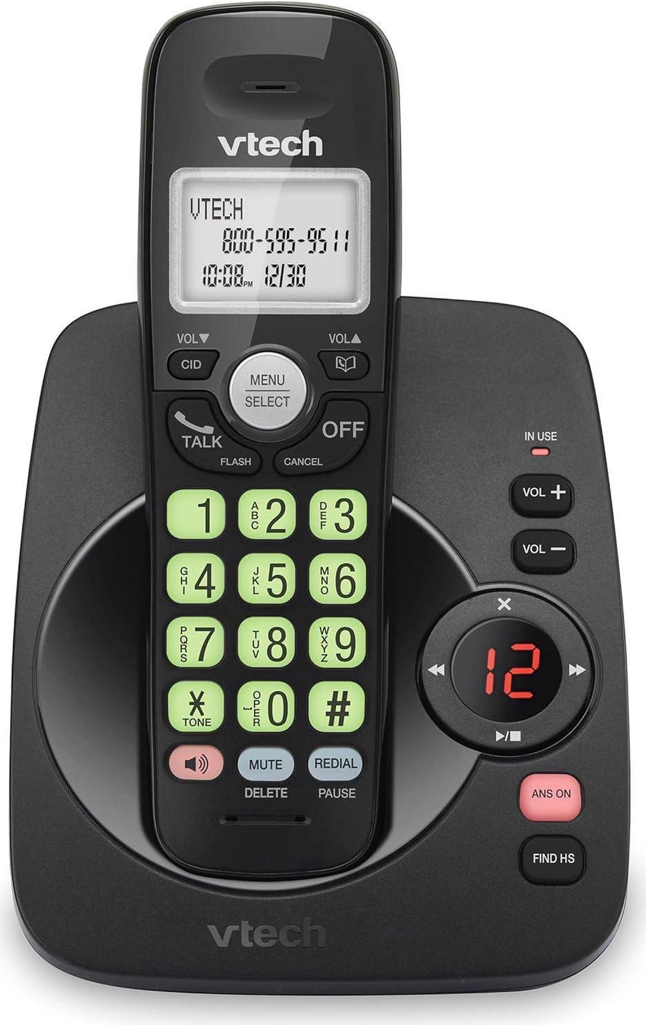 VTech DECT 6.0 Answering System with Full Duplex Speakerphone and Caller ID/Call Waiting, VG104-11 (Black)