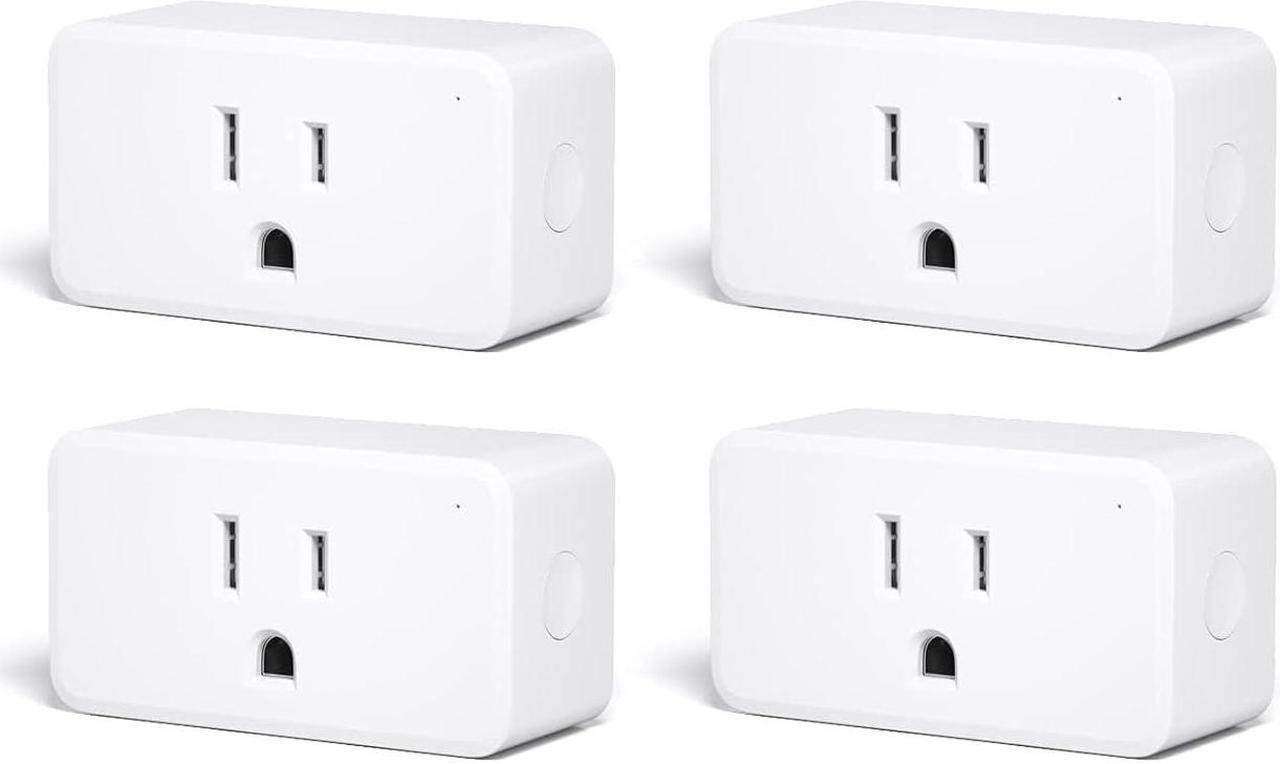 THIRDREALITY ZigBee Smart Plug 4 Pack with Real-time Energy Monitoring,15A Outlet,Timer Function,ETL Certified,ZigBee Hub Required,Work with Home Assistant,Compatible Echo Devices and SmartThings