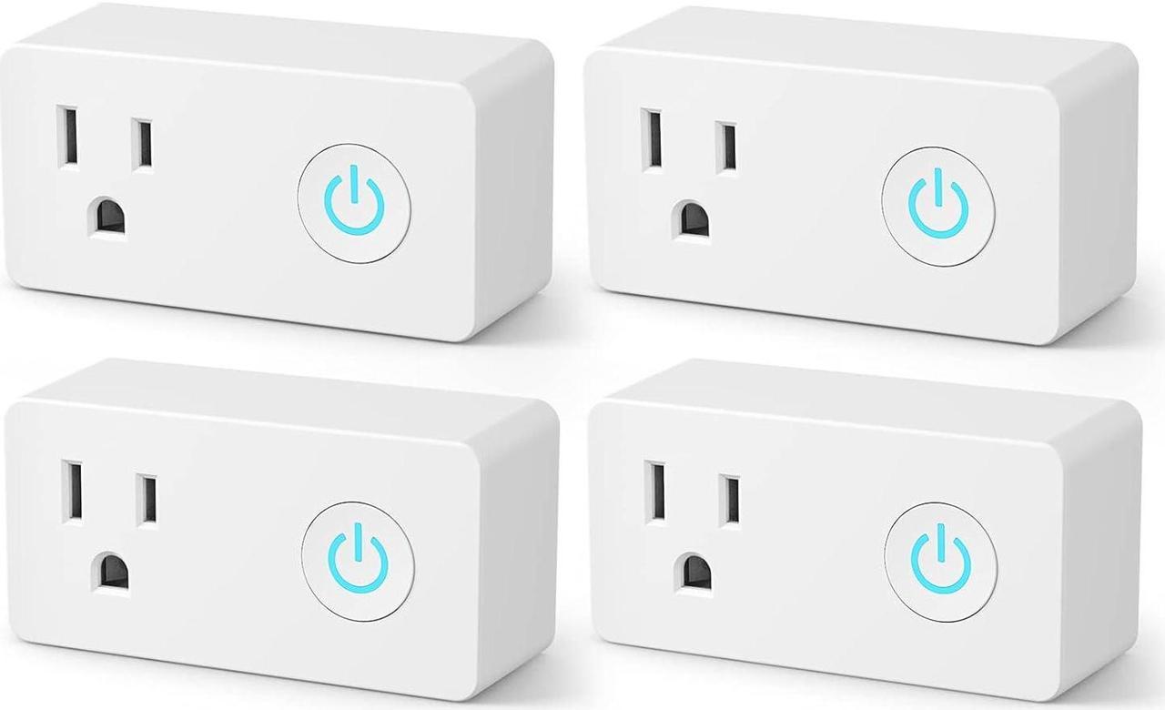 BN-LINK WiFi Heavy Duty Smart Plug Outlet, No Hub Required with Timer Function, White, Compatible with Alexa and Google Assistant, 2.4 Ghz Network Only (4 Pack)