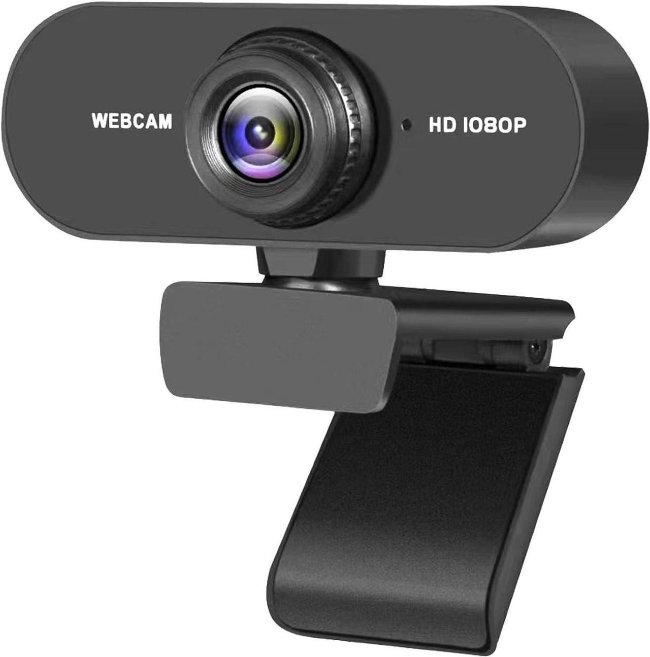 GuangTouL Webcam with Microphone 1080P USB HD Web Camera PC Camera Full 360 Degree Rotation for Video Conferencing,YouTube,Recording and Streaming,Computer Camera with 110-Degree Extended View