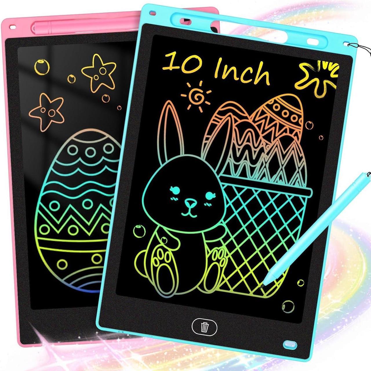 KTEBO 2 Pack LCD Writing Tablet for Kids 10 inch, Toddler Drawing Board Kids Toys for Ages 2-4 5-7 6-8 9 8-12 Years Old Boys Girls, Easter Basket Stuffers for Kids