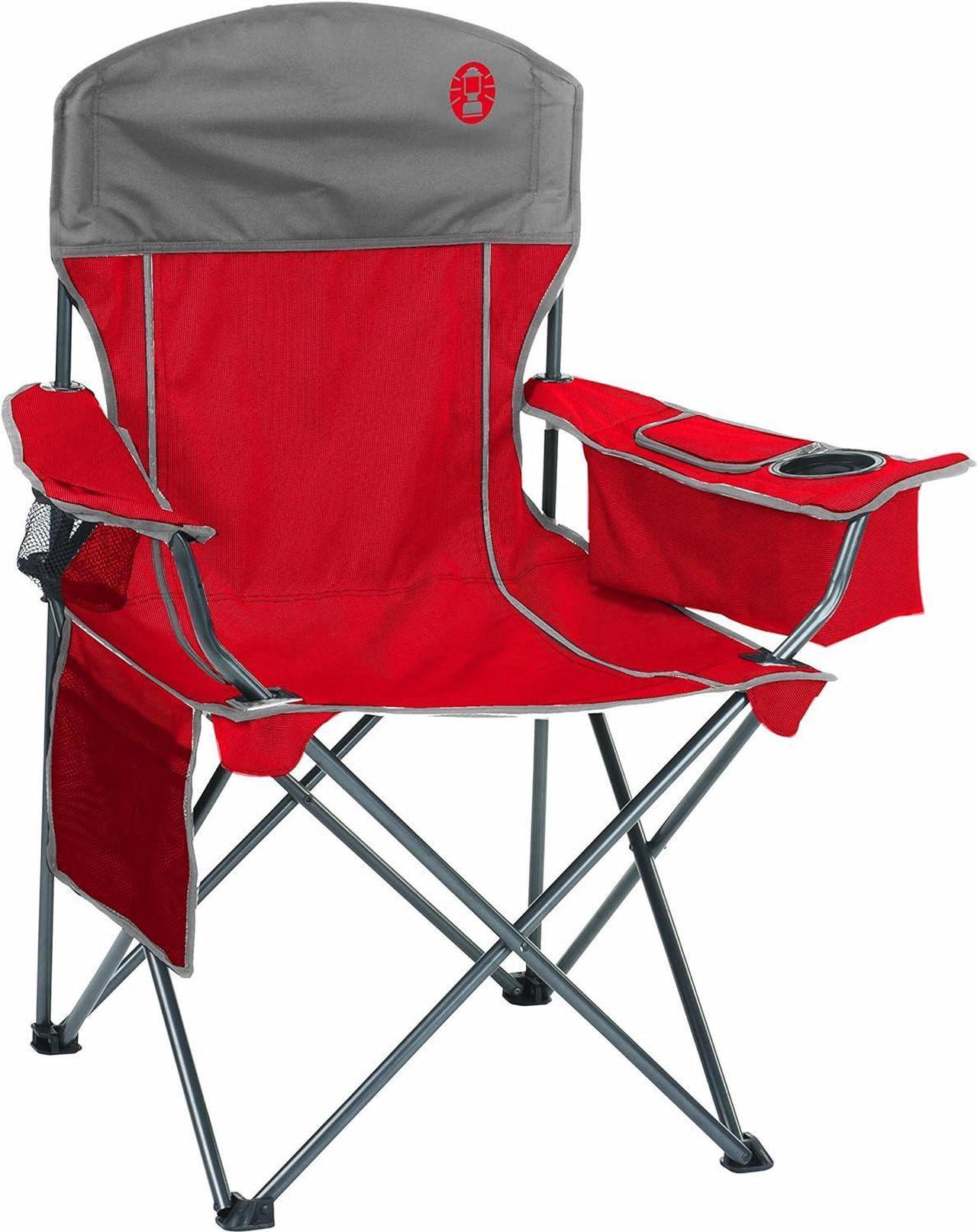 Coleman Oversized Quad Chair with Cooler, Holds up to 300-Pound