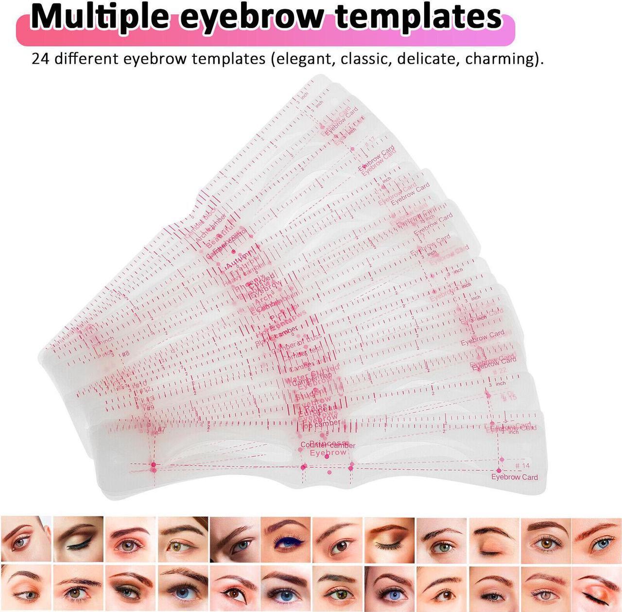 Alt view image 2 of 6 - 24PCS Eyebrow Shaping Stencil Grooming Shaper Stencils Makeup Template Tool Kits
