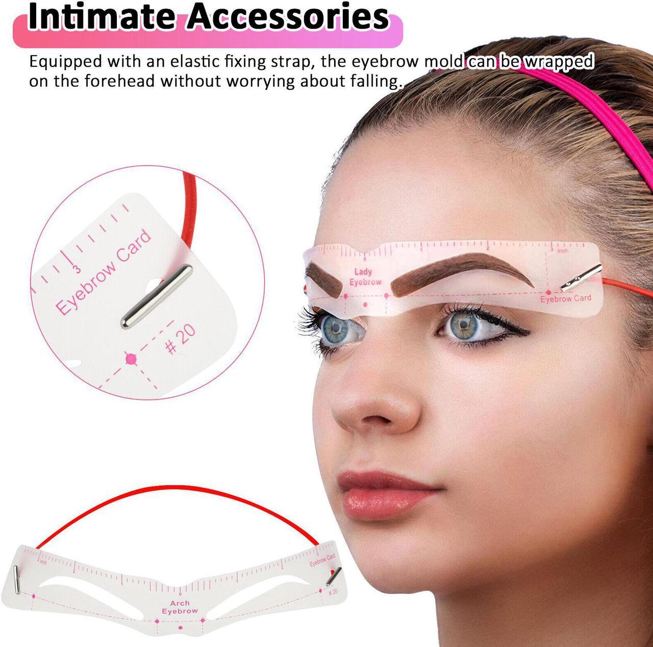 Alt view image 5 of 6 - 24PCS Eyebrow Shaping Stencil Grooming Shaper Stencils Makeup Template Tool Kits
