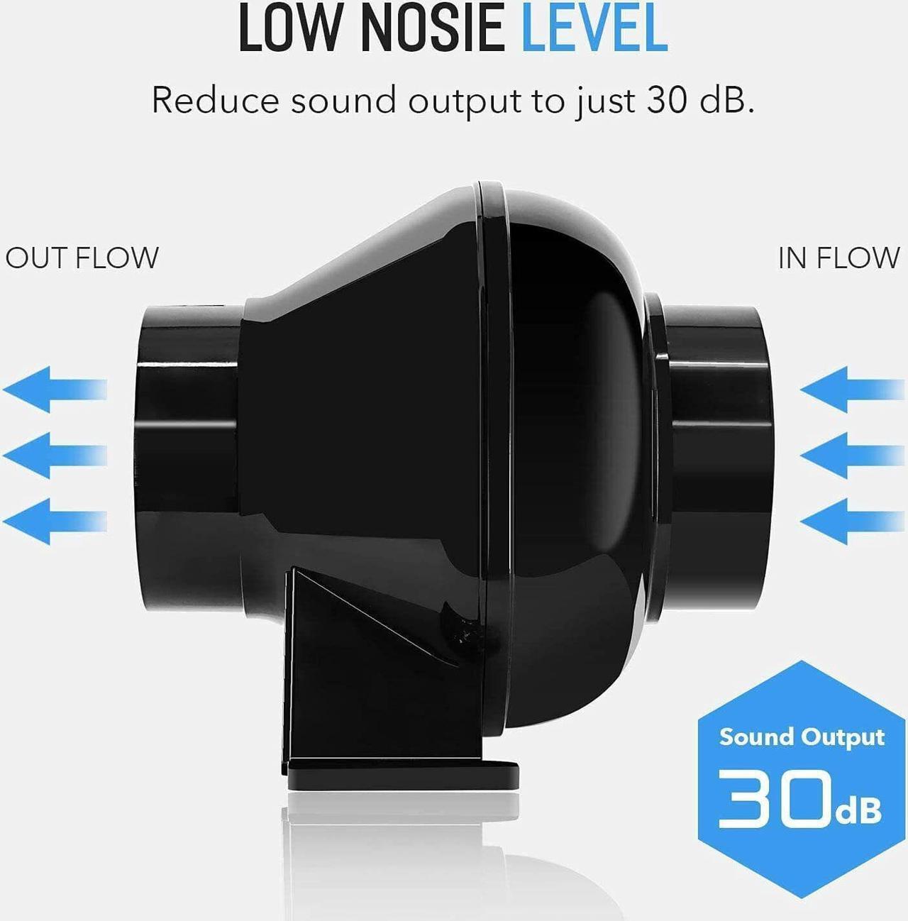 Alt view image 2 of 6 - 4 Inch Inline Fan Air Carbon Filter Ducting Rope Combo for Grow Tent
