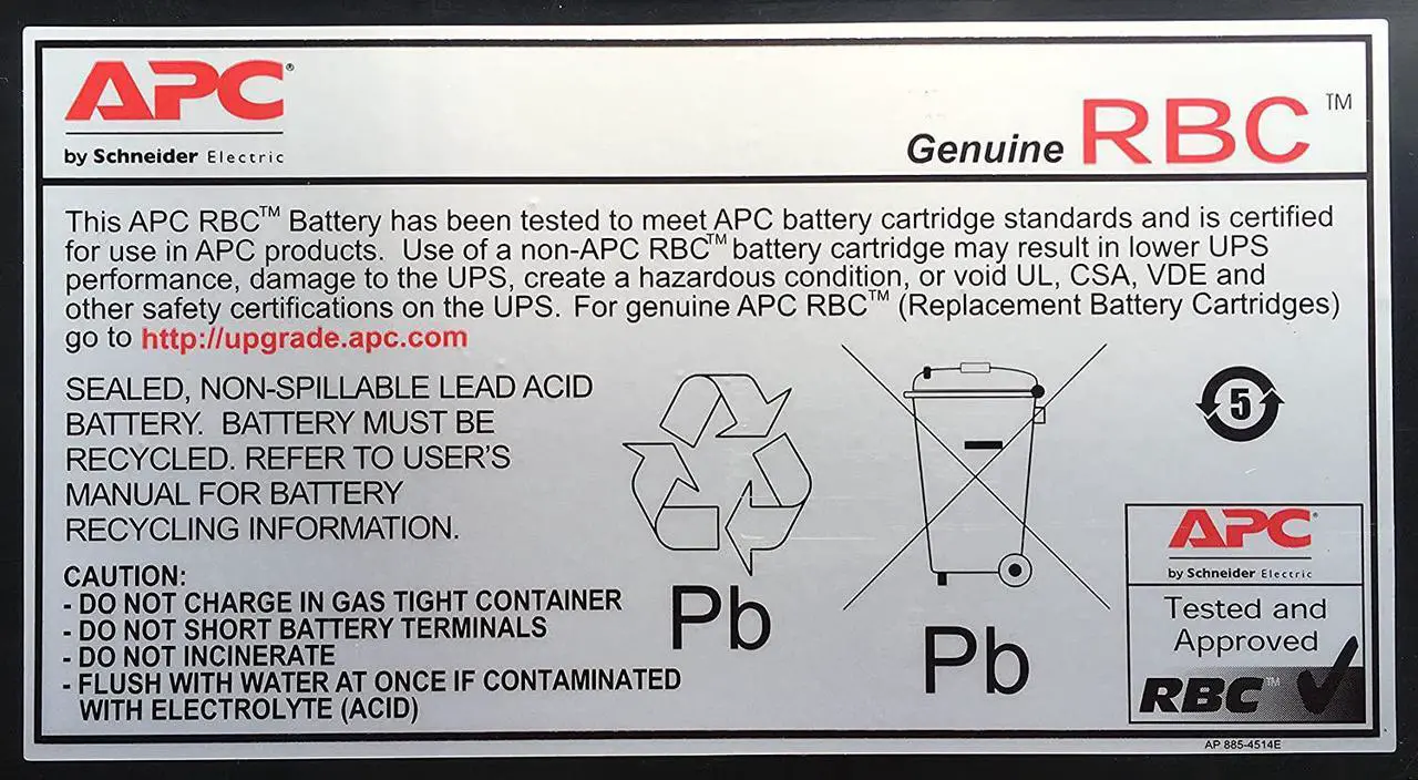 Alt view image 2 of 2 - APC UPS Battery Replacement, RBC2, for APC Back-UPS Models BE500R, BK300C, BK350, BK500, BK500BLK, BK500M, BK500MC, BK500MUS, and SC420, SU420NET black
