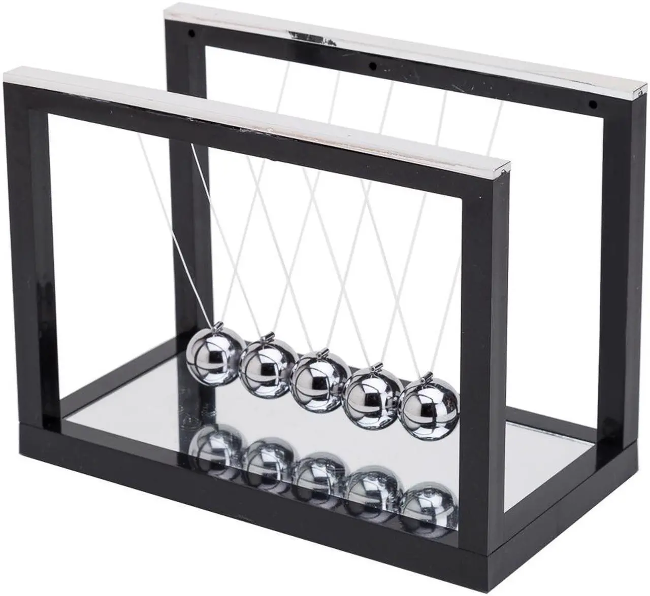 Main image of THY COLLECTIBLES Newtons Cradle Balance Balls with Mirror Desk Top Decoration Kinetic Motion Toy for Home and Office