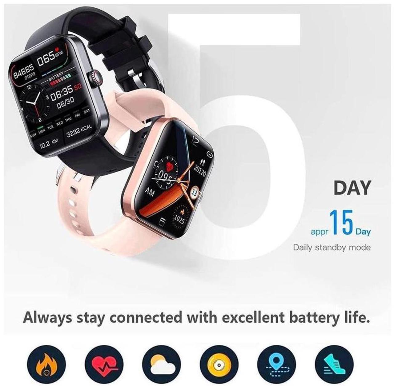Alt view image 5 of 7 - Blood Glucose Monitoring Smartwatch - Fitness Tracker with Blood Pressure, Blood Oxygen Tracking - Heart Rate Monitor | Calorie Step Counter Non-invasive Blood Glucose Test Sport Smart Watch