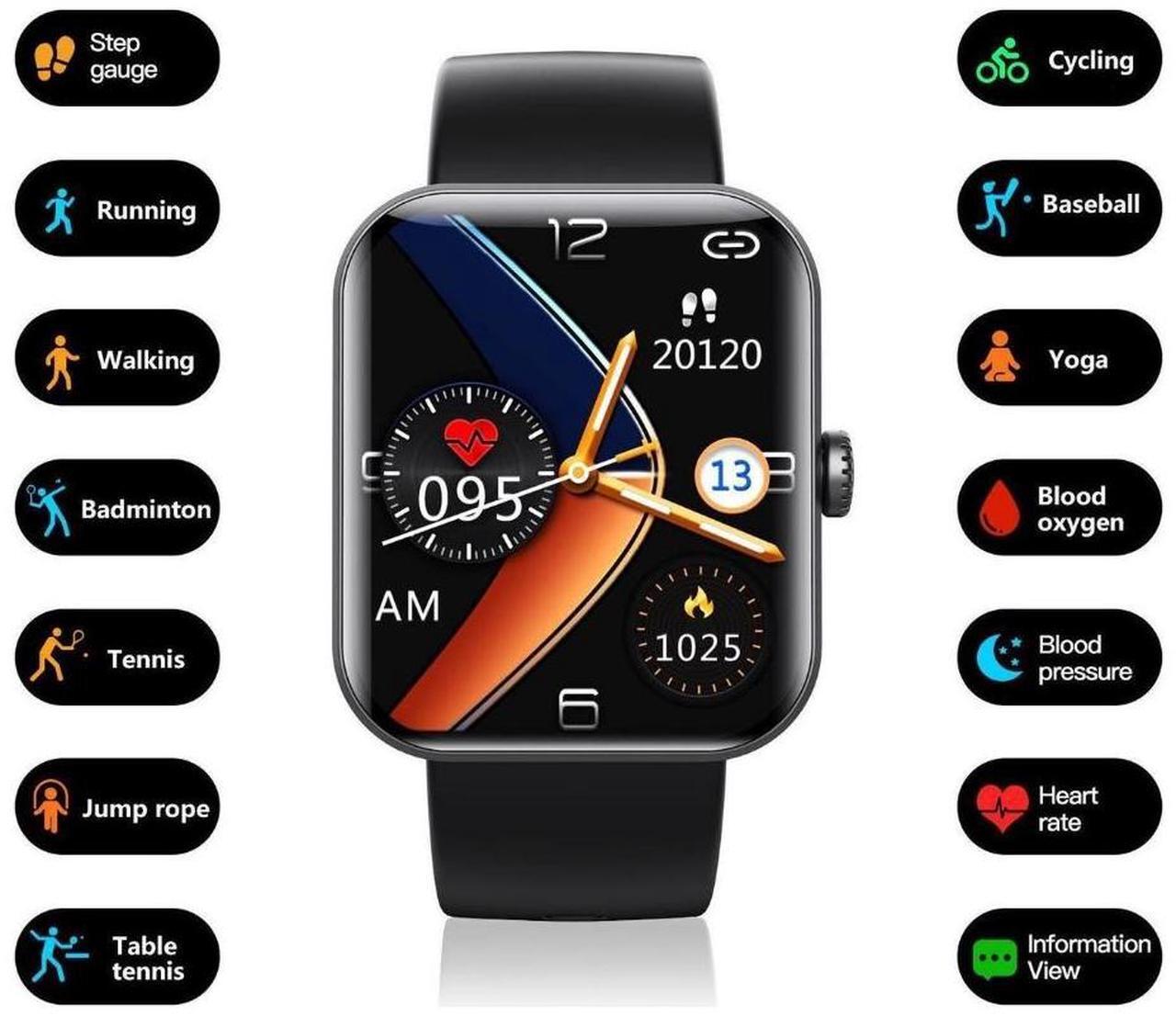 Alt view image 7 of 7 - Blood Glucose Monitoring Smartwatch - Fitness Tracker with Blood Pressure, Blood Oxygen Tracking - Heart Rate Monitor | Calorie Step Counter Non-invasive Blood Glucose Test Sport Smart Watch