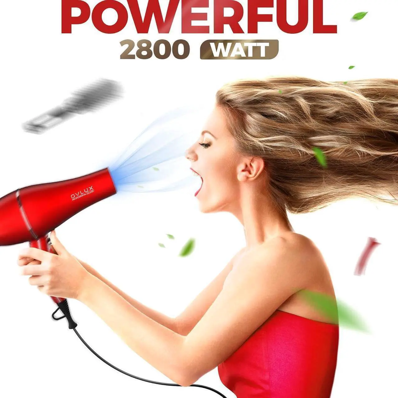Alt view image 4 of 4 - Hair Dryer - Salon Professional Ionic Blow Dryer, Powerful & lightweight Hair Dryers with Diffuser and 2 Concentrators Birthday Gifts for Women and mom