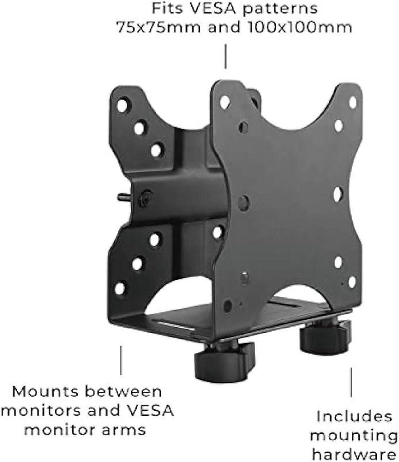 Alt view image 4 of 4 - HumanCentric Thin Client Mount Bracket | Mount a Mini PC or Computer to a VESA Monitor Arm or Stand, Pole, or Under Desk or Surface