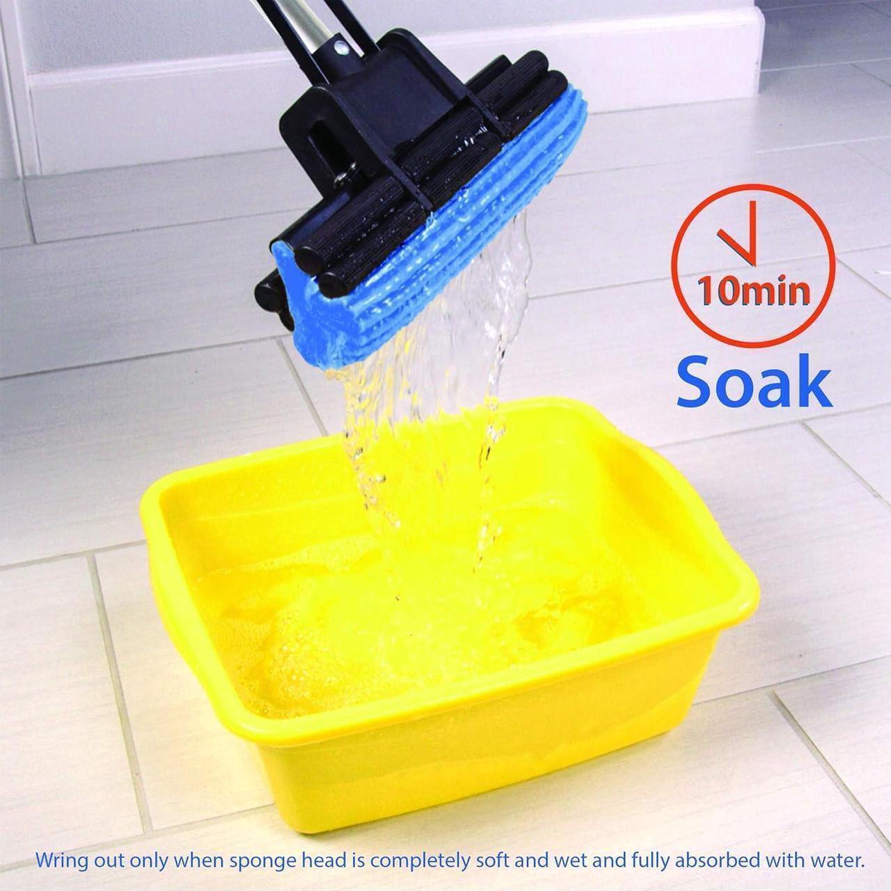 Alt view image 4 of 4 - Kitchen + Home PVA Sponge Roller Mop - 11" Quadruple Roller All Purpose Floor Cleaner