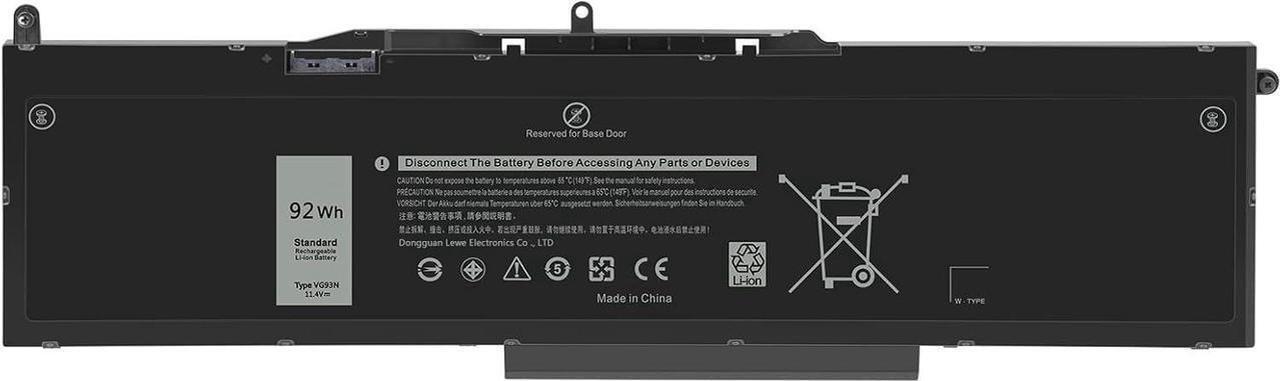 Main image of Futurebatt 11.4V 92Wh VG93N Laptop Battery Replacement for Dell Precision 15 3520 3530 M3520 M3530 Latitude 5580 5590 5591 E5580 E5590 E5591 Series 0VG93N WFWKK 0WFWKK