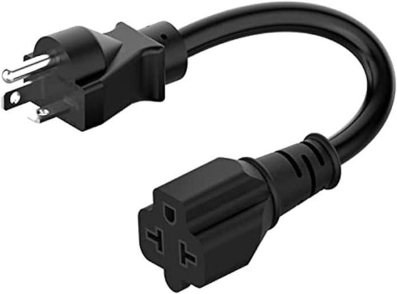 Main image of 1-Foot 20 AMP Nema 6-20P Extension Cord 12AWG Nema 6-20 Heavy Duty Extension Power Cord 1FT,Nema 6-20P to 5-20R,6-20P to 6-15R/20R 20AMP T-Blade Adapter Cable,20A 250V Plug Adapter Cable