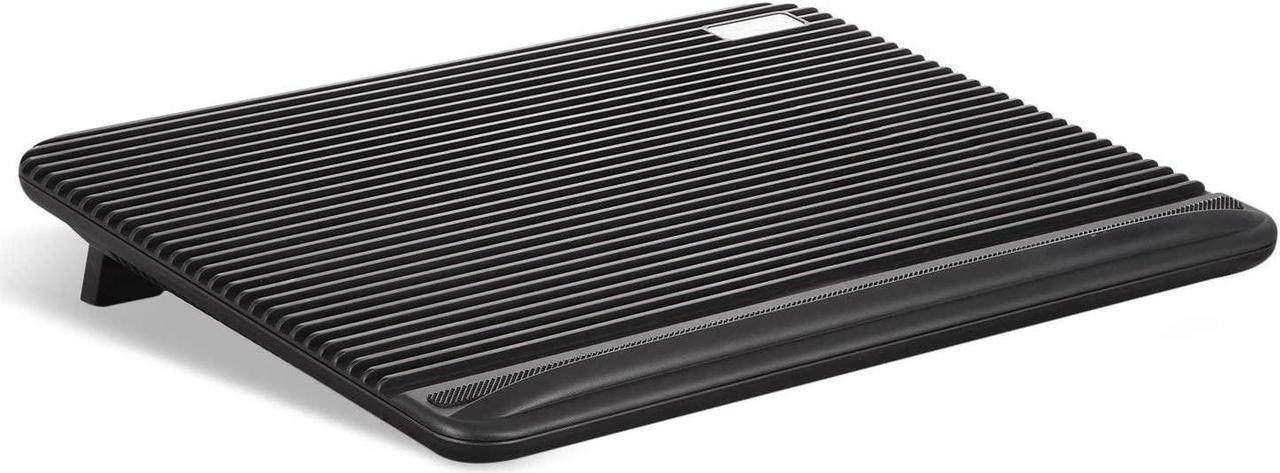 Main image of Laptop Cooling Pad, Coolertek USB Powered Laptop Cooler, 2 Blue Silent Big Fans, Height Adjustable Non-Slip Laptop Stand with Dual USB 2.0 Ports, Fits 11-17 Inch Notebook - Black (N2)