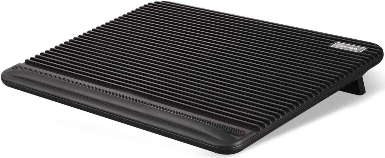 Alt view image 4 of 7 - Laptop Cooling Pad, Coolertek USB Powered Laptop Cooler, 2 Blue Silent Big Fans, Height Adjustable Non-Slip Laptop Stand with Dual USB 2.0 Ports, Fits 11-17 Inch Notebook - Black (N2)