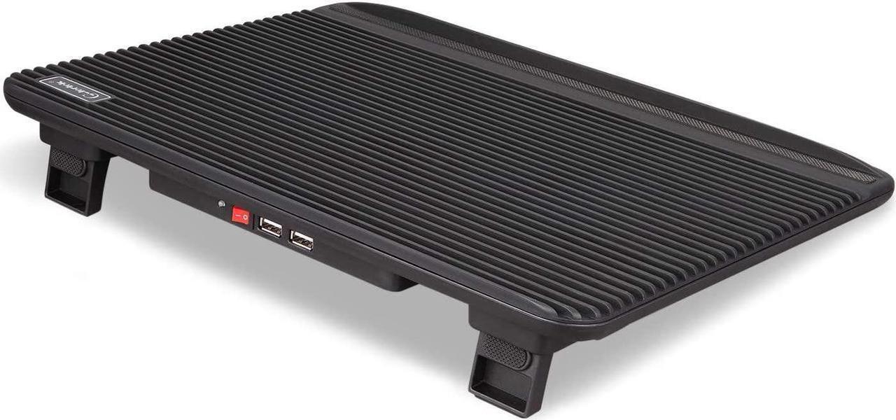 Alt view image 7 of 7 - Laptop Cooling Pad, Coolertek USB Powered Laptop Cooler, 2 Blue Silent Big Fans, Height Adjustable Non-Slip Laptop Stand with Dual USB 2.0 Ports, Fits 11-17 Inch Notebook - Black (N2)