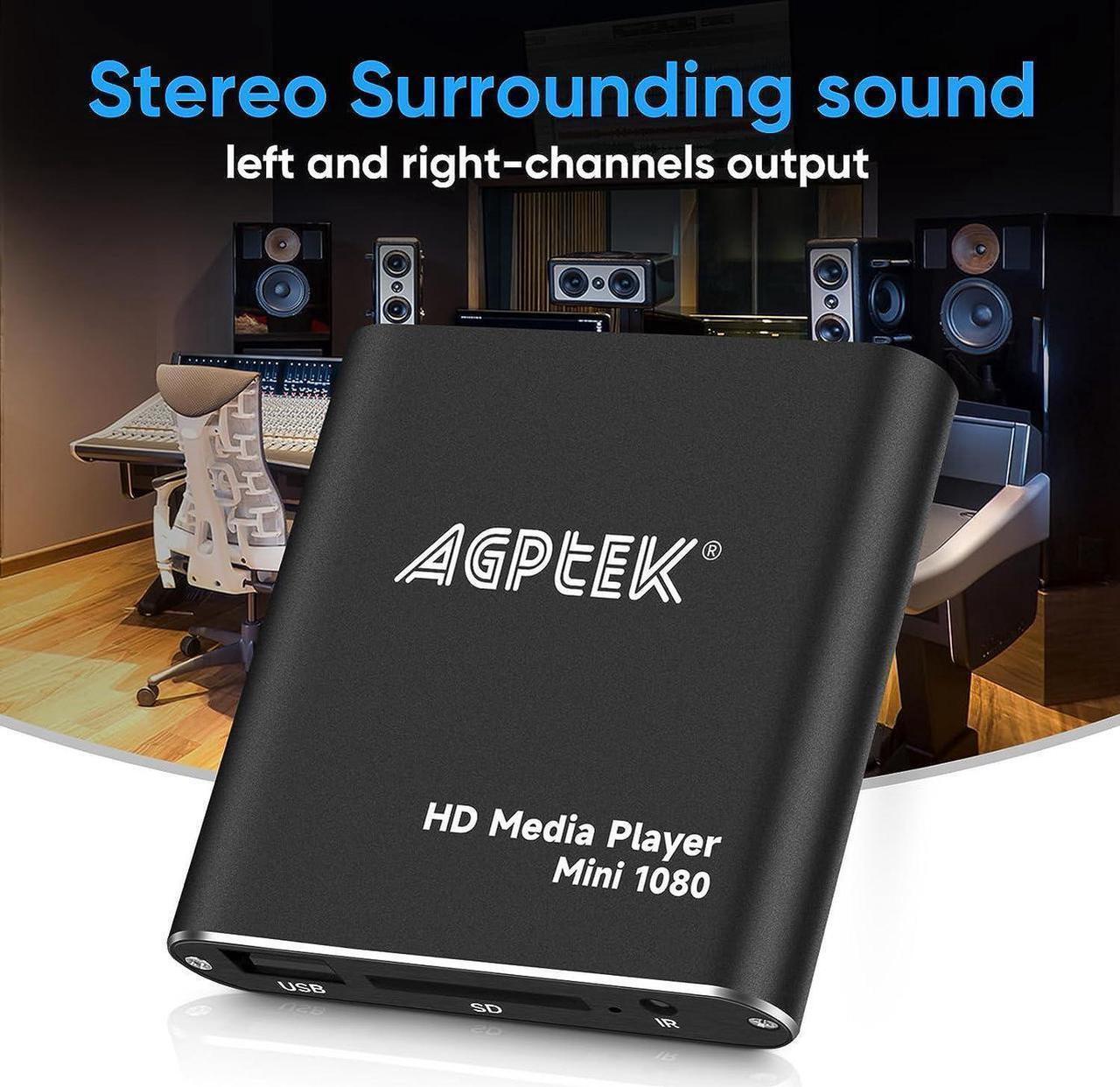 Alt view image 3 of 7 - HDMI Media Player, Black Mini 1080p Full-HD Ultra HDMI Digital Media Player for -MKV/RM- HDD USB Drives and SD Cards
