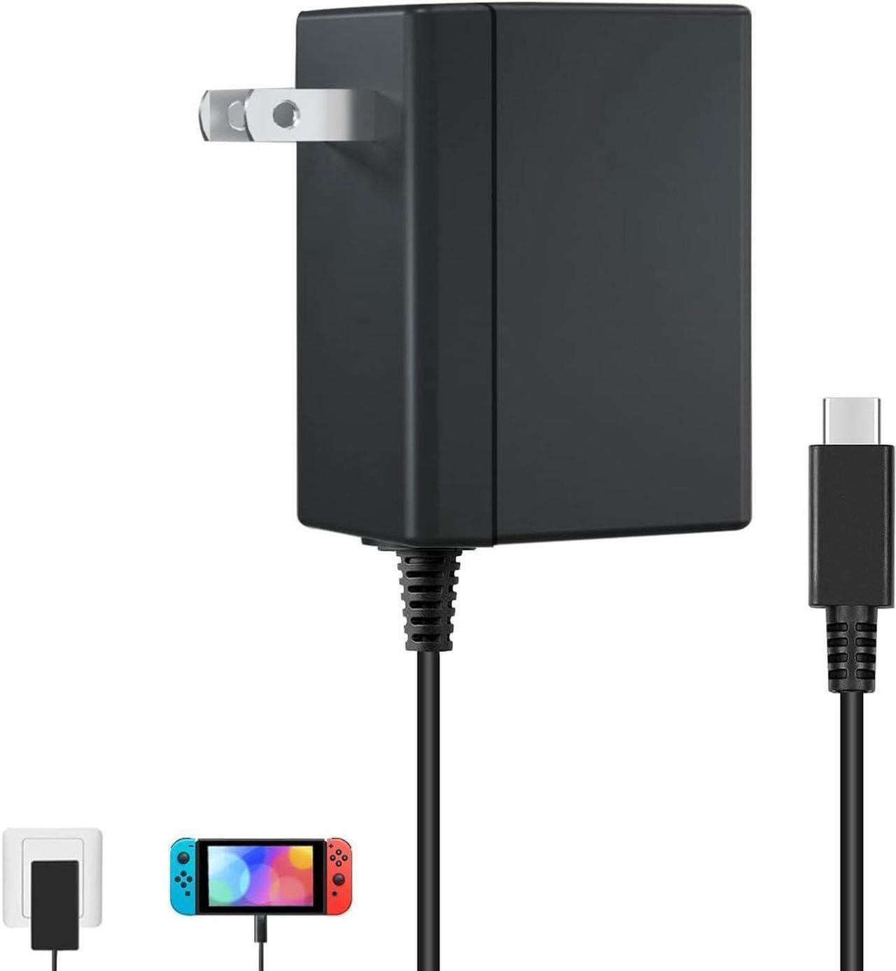 Main image of Charger for Nintendo Switch,AC Adapter Compatible with Switch OLED and Switch Lite,15V/2.6A Power Supply Support Switch TV Mode,5 FT Power Cable USB C Port,2.5 Hours Fast Charge Switch Power