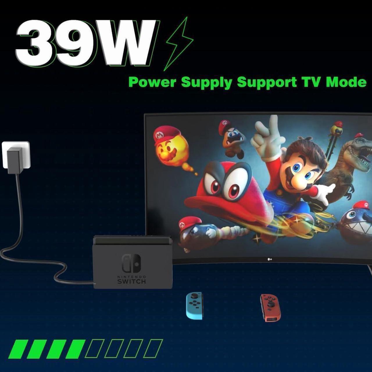 Alt view image 6 of 7 - Charger for Nintendo Switch,AC Adapter Compatible with Switch OLED and Switch Lite,15V/2.6A Power Supply Support Switch TV Mode,5 FT Power Cable USB C Port,2.5 Hours Fast Charge Switch Power