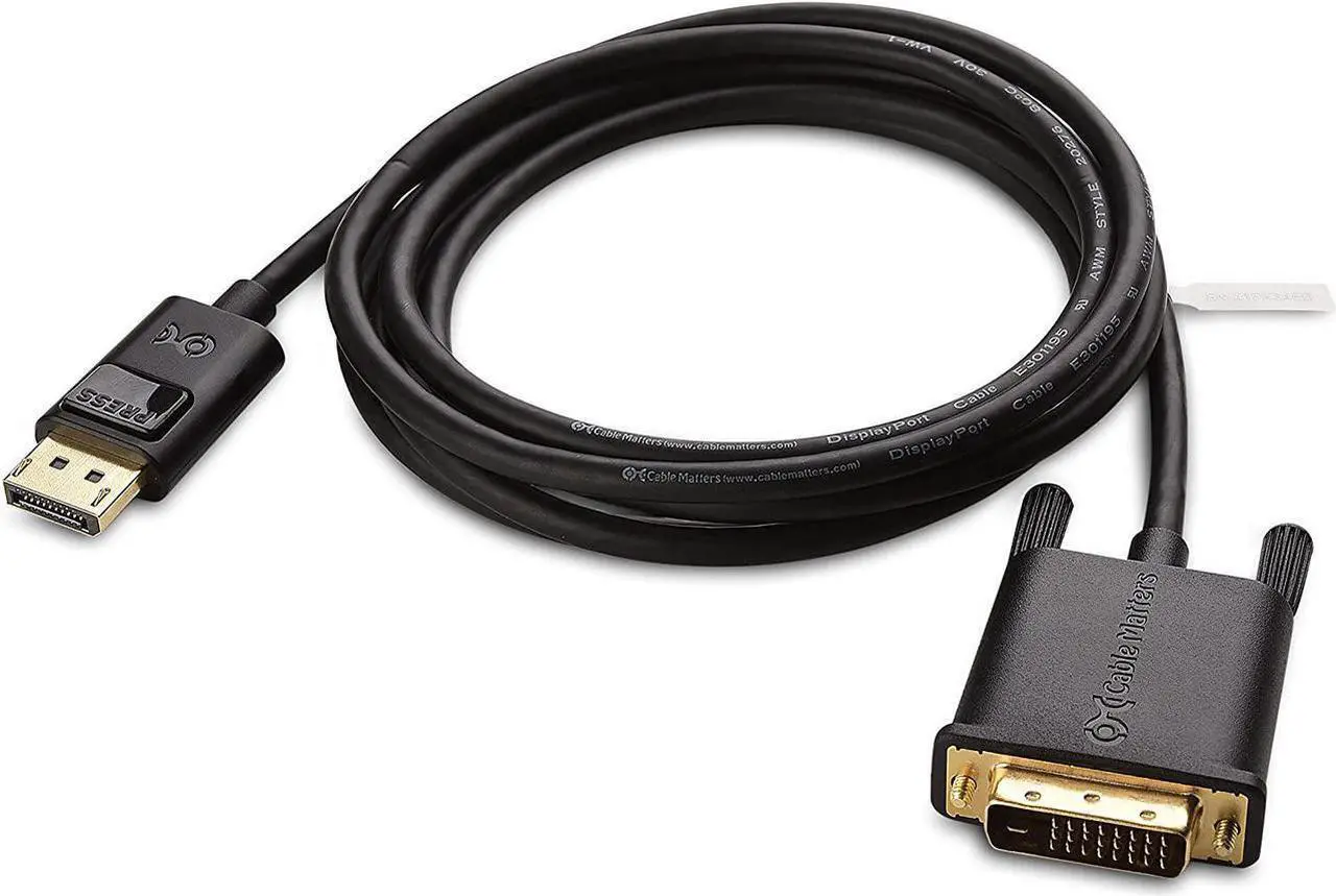 Alt view image 4 of 6 - Cable Matters 2-Pack DisplayPort to DVI Cable (DP to DVI Cable) 6 Feet