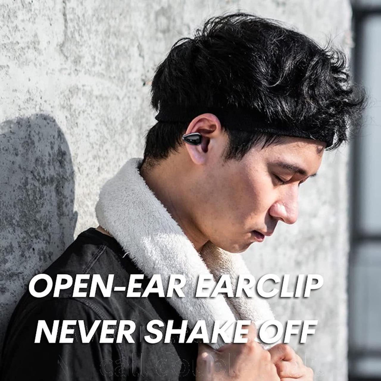 Alt view image 3 of 7 - Loluka Open Ear Bone Conduction Earbuds Wireless Ear Clip Bone Conduction Headphones Head Set Bluetooth Open Ear Headphones Wireless Bluetooth Bone Conducting Earphones Ear Buds for Small Ear Canals