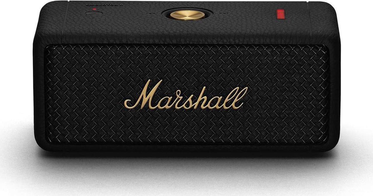 Main image of Marshall Emberton II Portable Bluetooth Speaker, Black & Brass