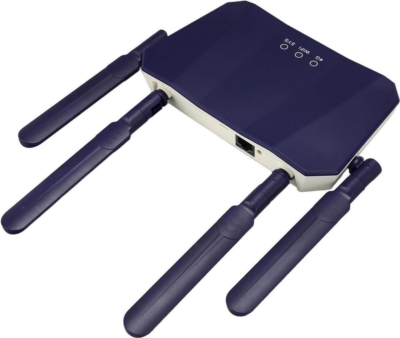 Alt view image 6 of 7 - 4G LTE Wireless Router, 4 Antennas 300Mbps High Sensitivity Long Range Mobile WiFi Hotspot 2.4G 100-240V Professional for Office (US Plug)