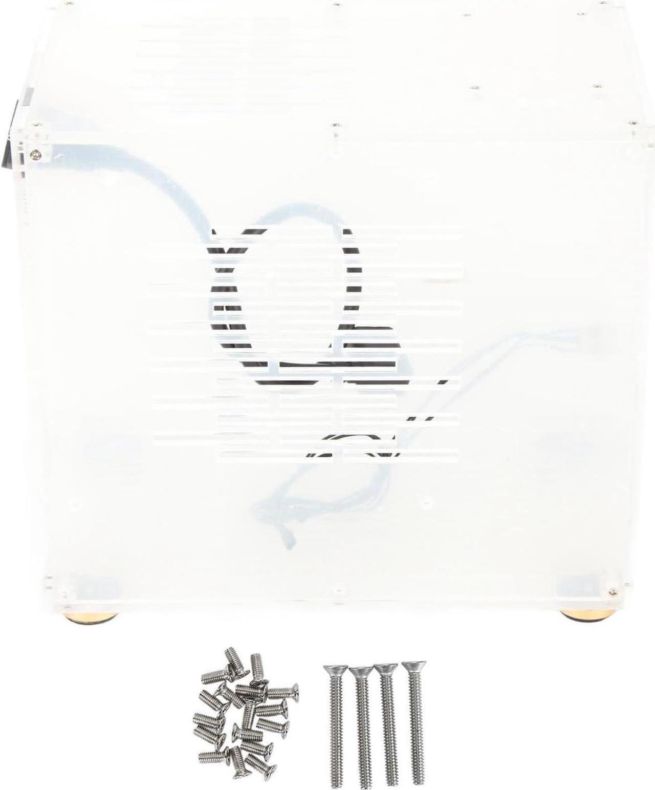 Alt view image 6 of 6 - Clear Acrylic ITX Case, PC Test Bench Open Air Computer Case, 360 Degrees Open Computer Gaming Case