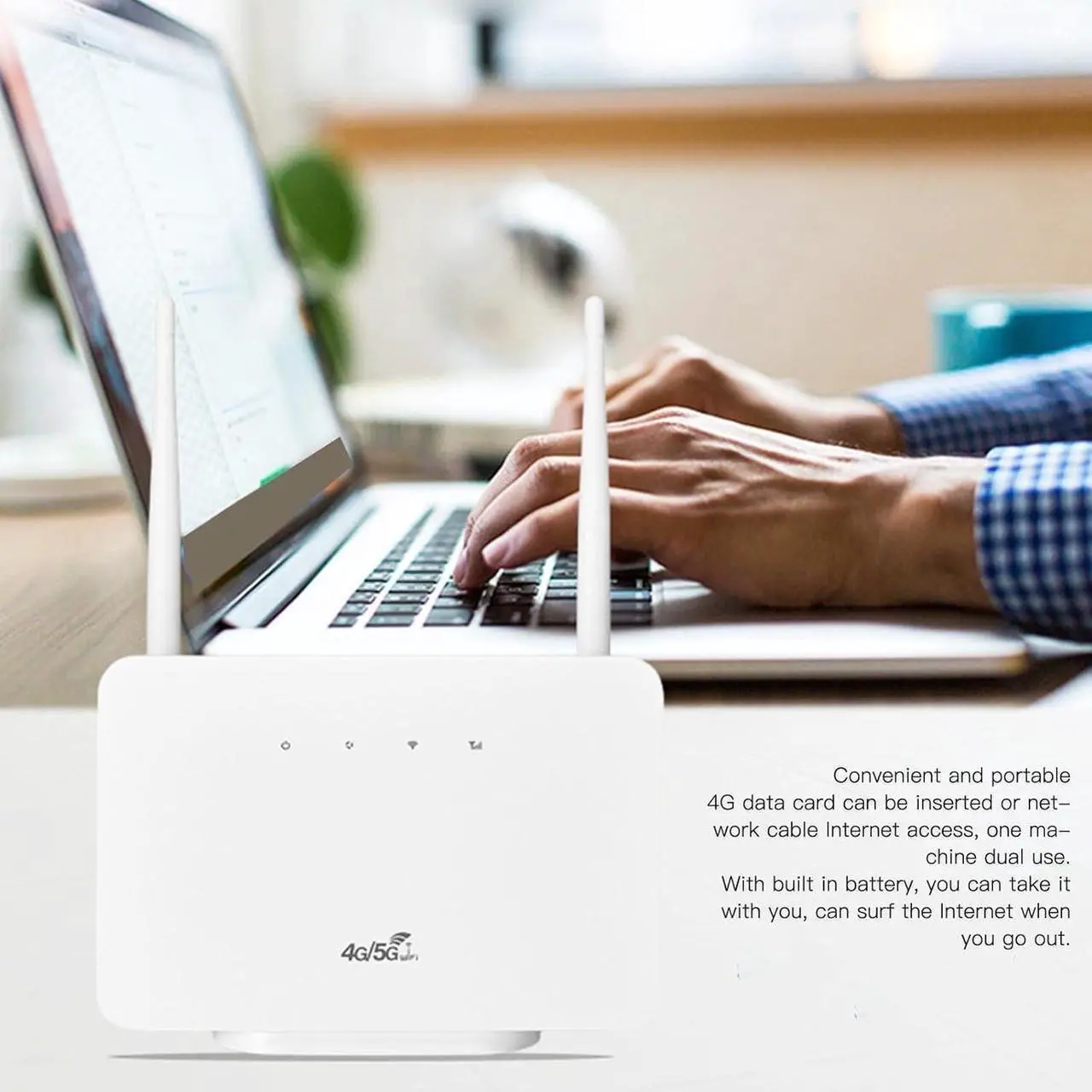 Alt view image 4 of 7 - 4G LTE Router, Router with Sim Slot Unlocked, 150Mbps Network Router for, 100240V (US Plug 100240V)