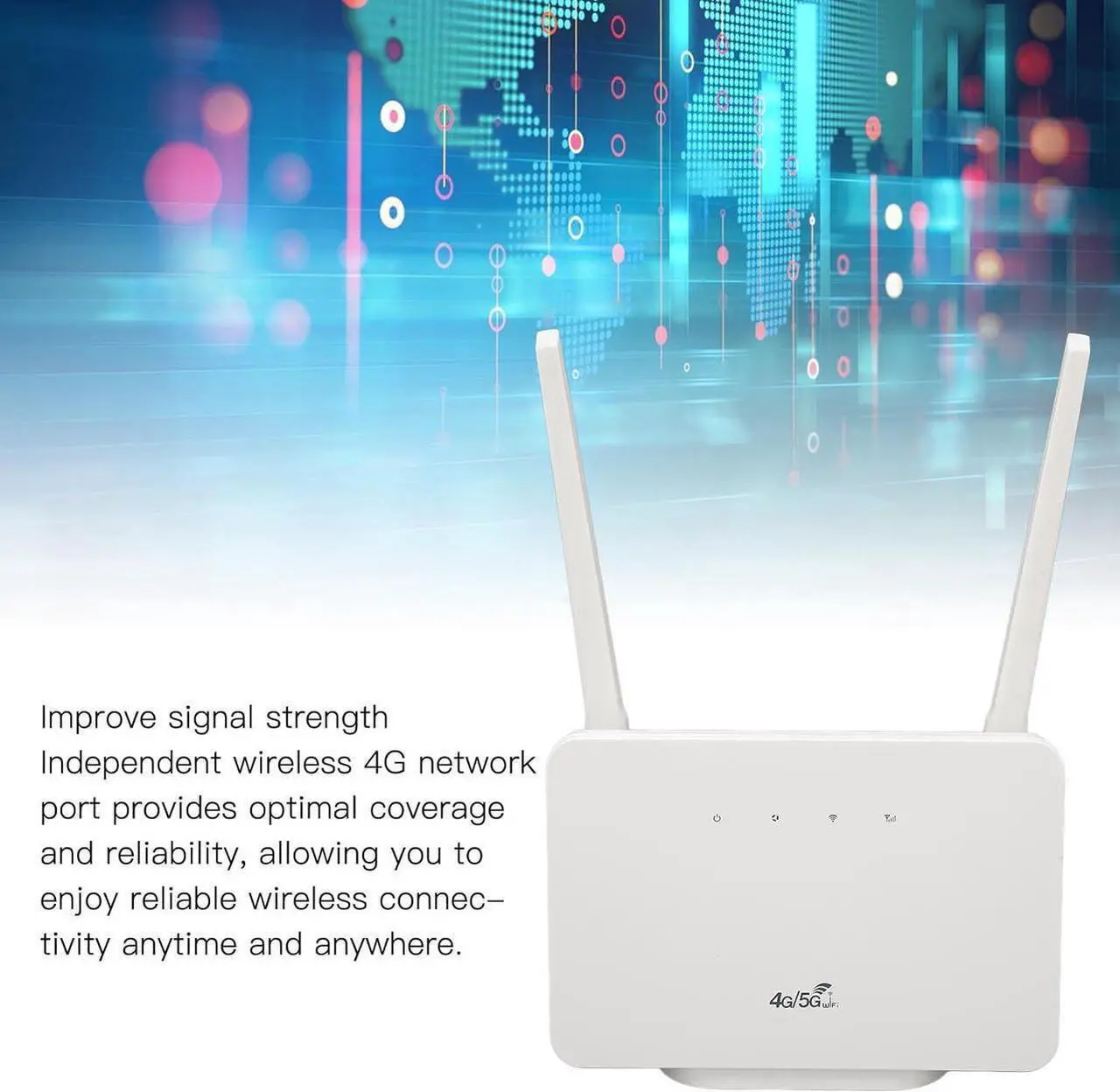 Alt view image 6 of 7 - 4G LTE Router, Router with Sim Slot Unlocked, 150Mbps Network Router for, 100240V (US Plug 100240V)