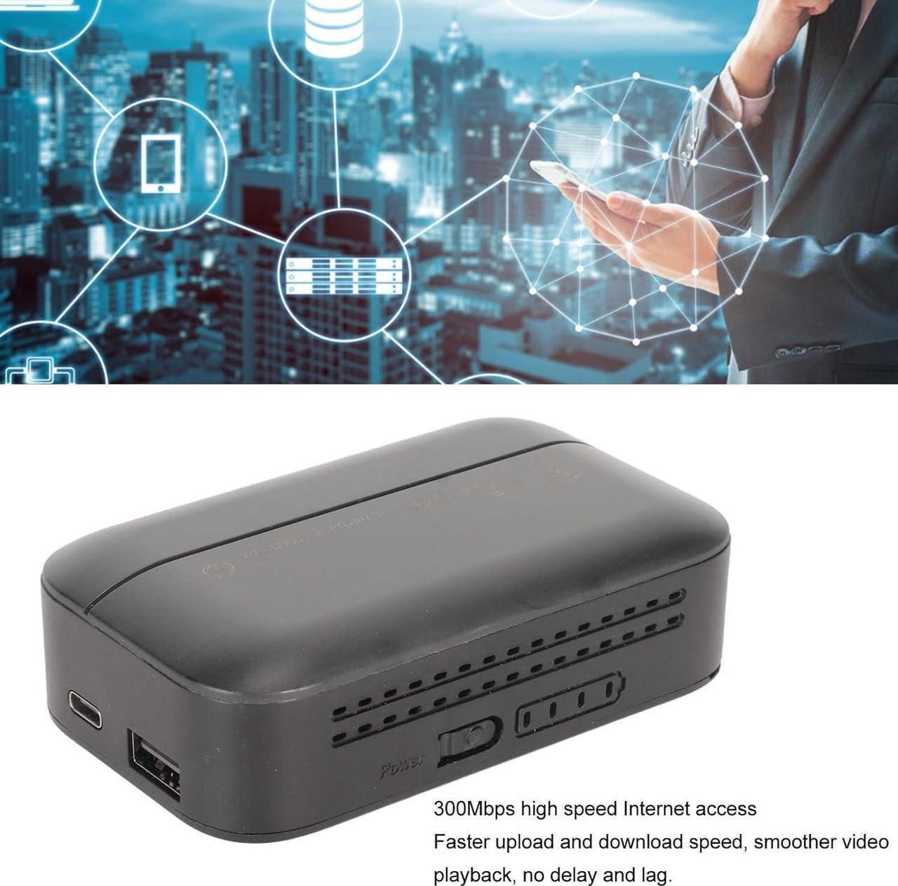 Alt view image 5 of 7 - 4GLTE Home & Office Wireless Router, Wireless Network Router, Portable WiFi Router Unlocked 5G WiFi Hotspot 300Mbps Router for Game Party Travel Unlocked to All Networks