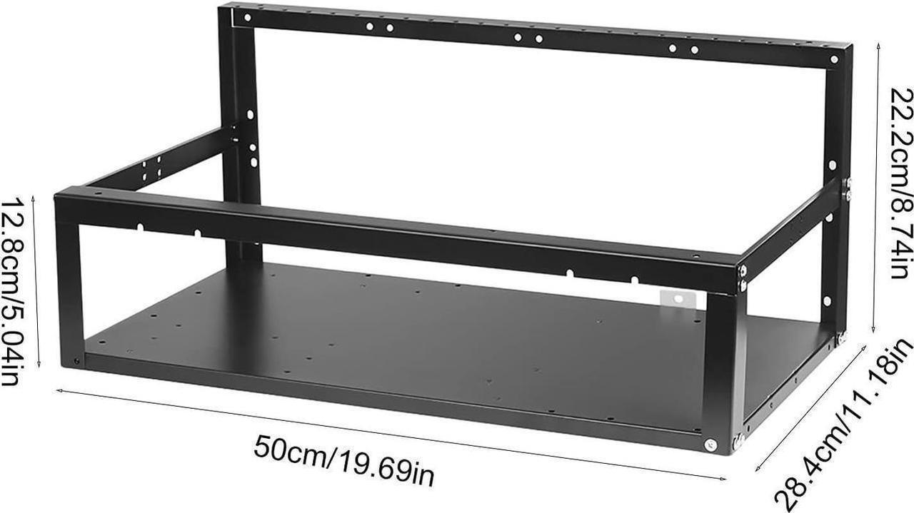 Alt view image 2 of 7 - Open Air Mining Machine Case, 6 GPU 8 GPU Mining Frame Rig Case, Support for ETH/PSU/ATX Accessories Rig Case