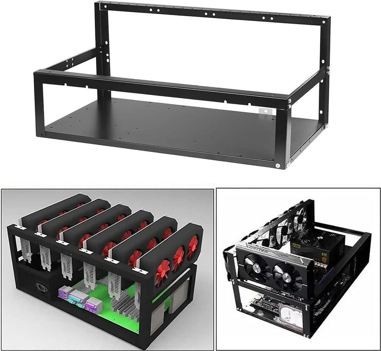 Alt view image 5 of 7 - Open Air Mining Machine Case, 6 GPU 8 GPU Mining Frame Rig Case, Support for ETH/PSU/ATX Accessories Rig Case