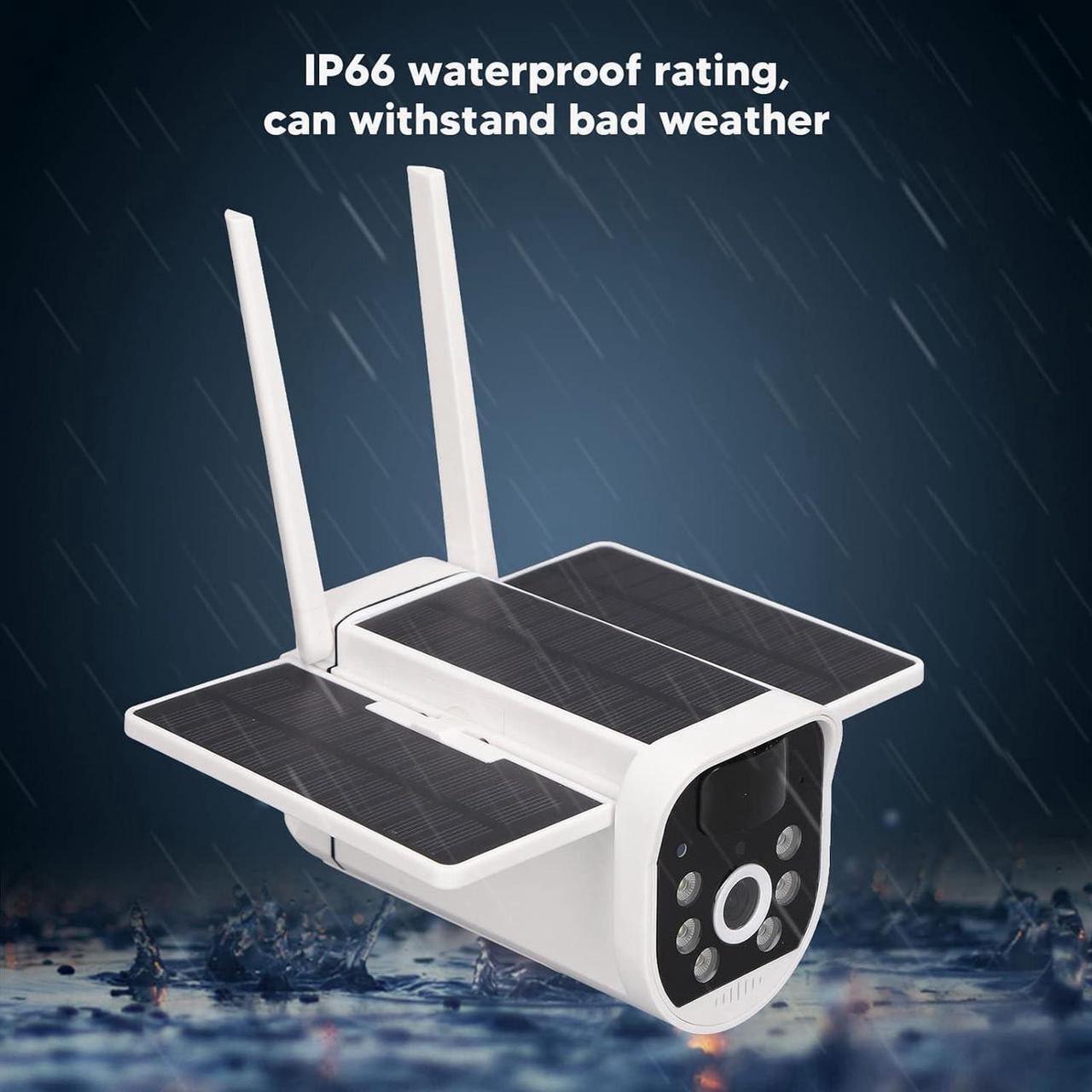 Alt view image 2 of 7 - BBAUER Solar Security Camera, Waterproof ABS Housing 6 LEDs Security Camera PIR Motion Detection Night Vision for Garden