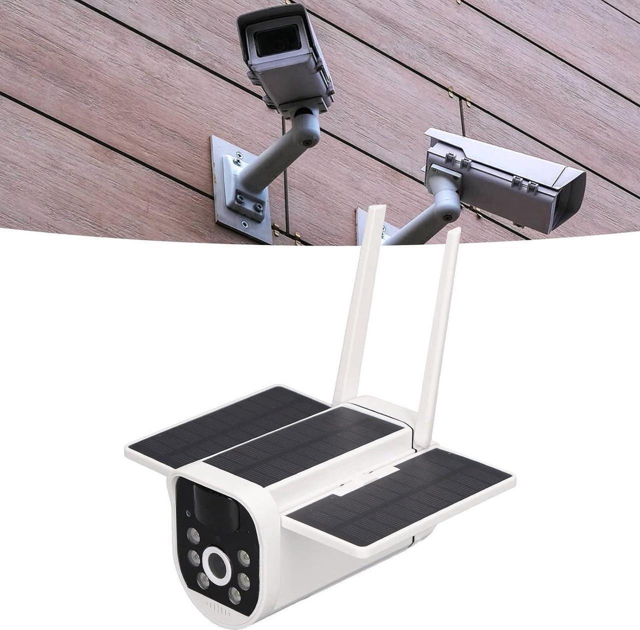 Alt view image 3 of 7 - BBAUER Solar Security Camera, Waterproof ABS Housing 6 LEDs Security Camera PIR Motion Detection Night Vision for Garden