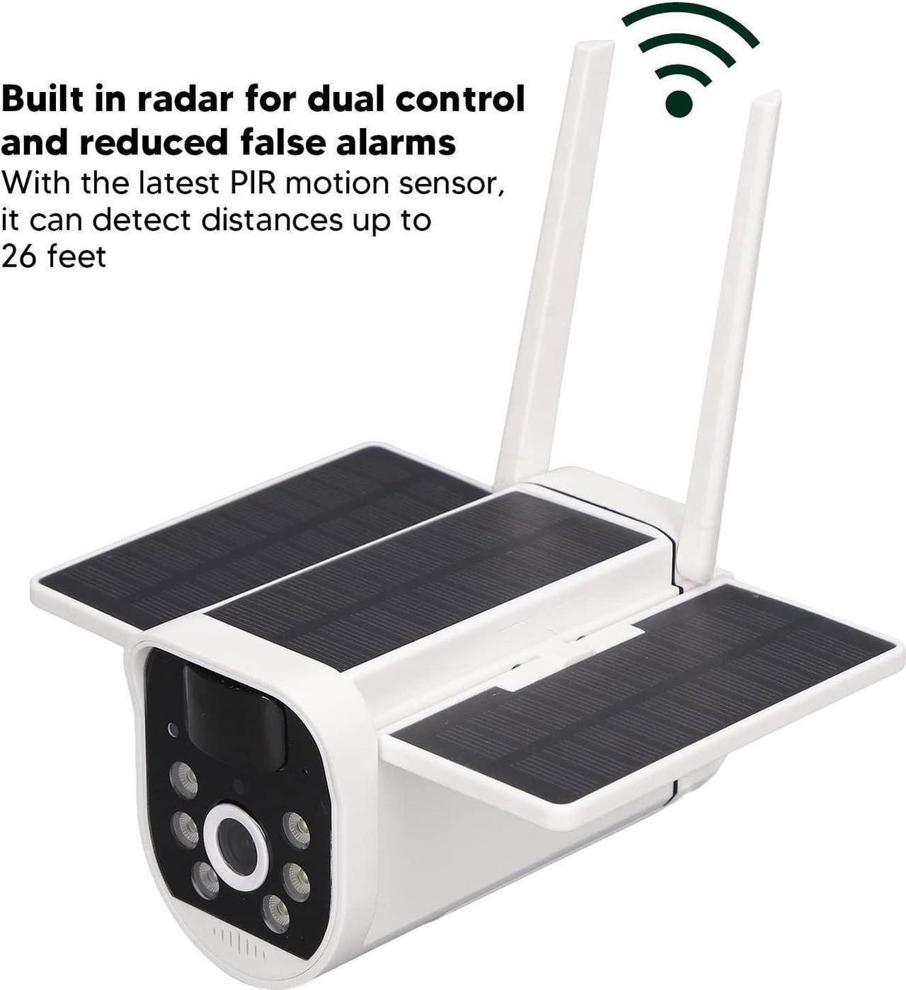 Alt view image 7 of 7 - BBAUER Solar Security Camera, Waterproof ABS Housing 6 LEDs Security Camera PIR Motion Detection Night Vision for Garden