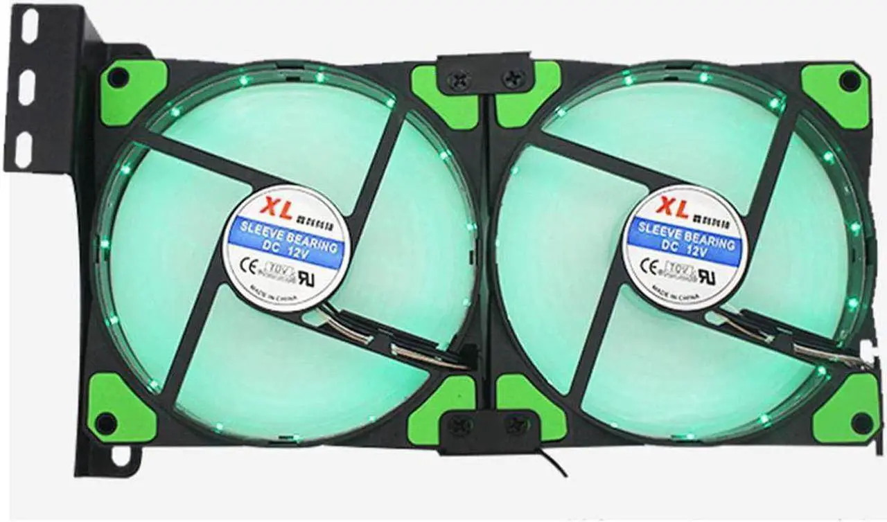 Alt view image 2 of 6 - E-outstanding Dual Fan Mount Rack 1Set 12cm/14cm Fan Computer Radiator Holder PCI Slot Bracket for Video Card Cooling DIY Support