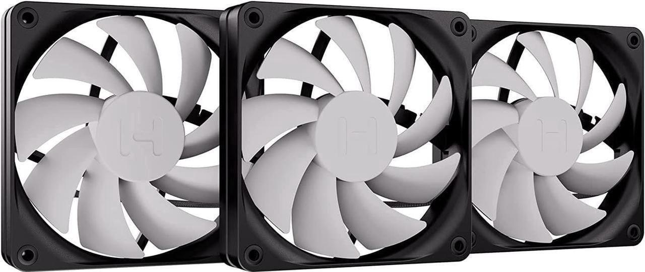 Main image of HYTE Flow FA12 Triple Fan Pack (120mm), High Performance PWM Gaming Case Fan, 1500 RPM, 4-PIN, Fluid Dynamic Bearing, White