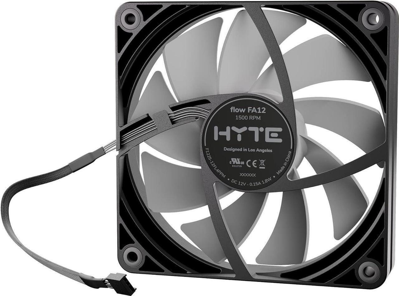 Alt view image 5 of 7 - HYTE Flow FA12 Triple Fan Pack (120mm), High Performance PWM Gaming Case Fan, 1500 RPM, 4-PIN, Fluid Dynamic Bearing, White