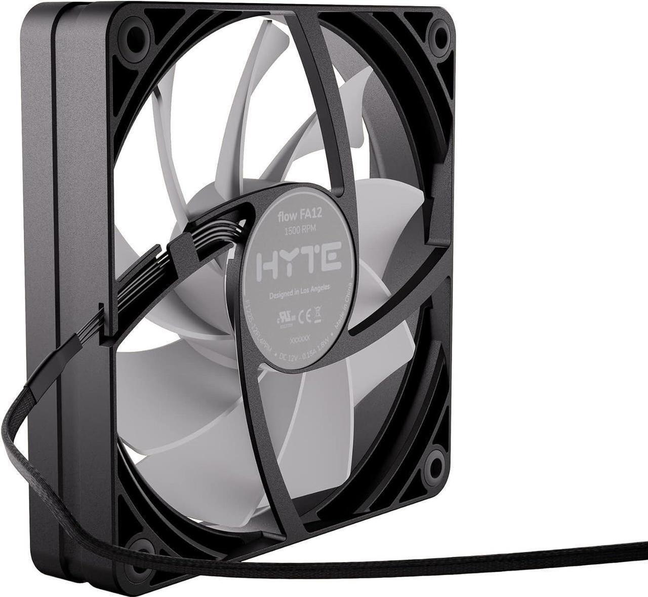 Alt view image 6 of 7 - HYTE Flow FA12 Triple Fan Pack (120mm), High Performance PWM Gaming Case Fan, 1500 RPM, 4-PIN, Fluid Dynamic Bearing, White