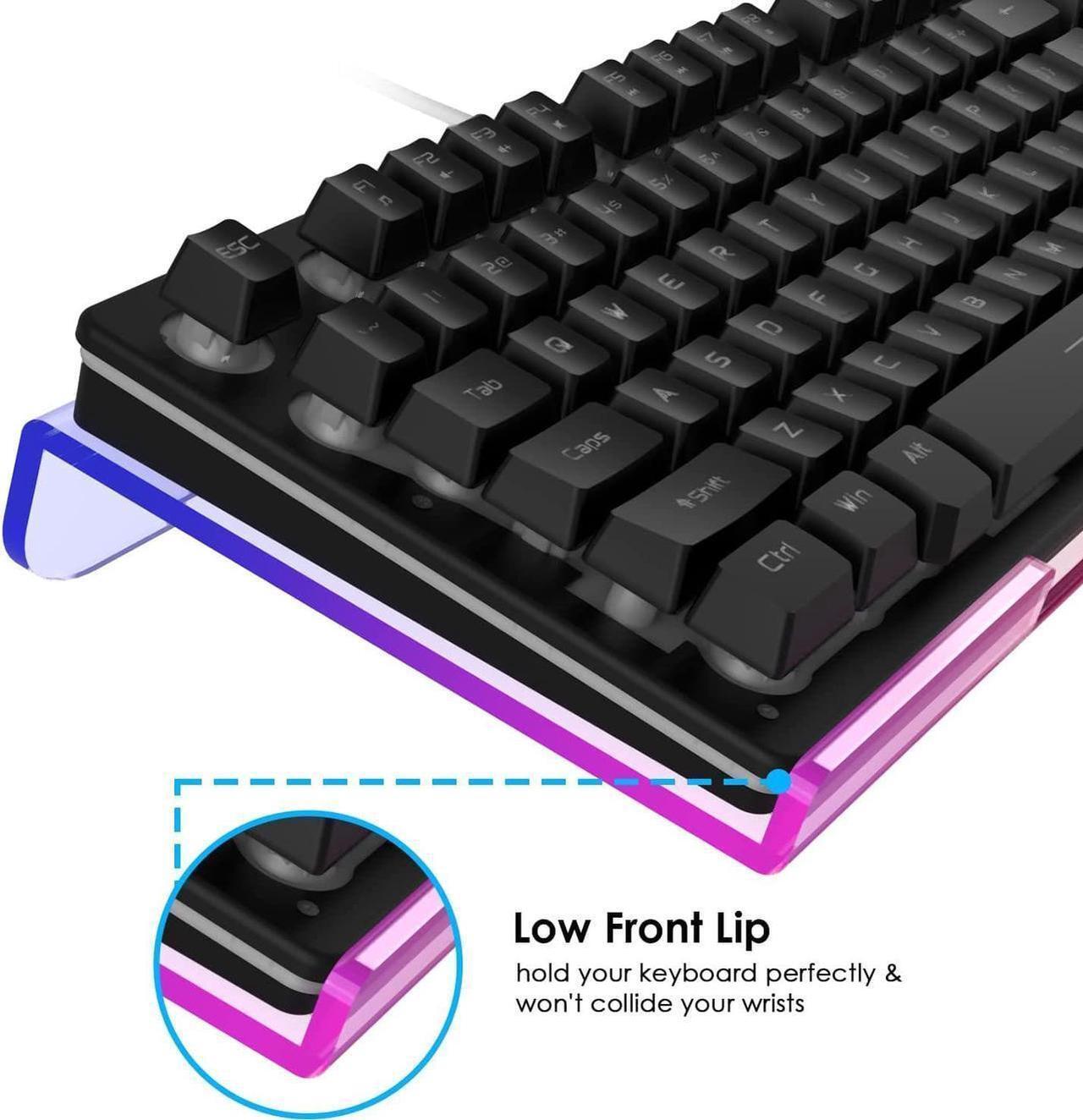 Alt view image 4 of 6 - SELORSS Clear 366 Kinds RGB Acrylic Tilted Full Size Computer Keyboard Holder,PC Keyboard Stand Tray Holder for Easy Ergonomic Typing and Working at Home and Office Upgraded Version
