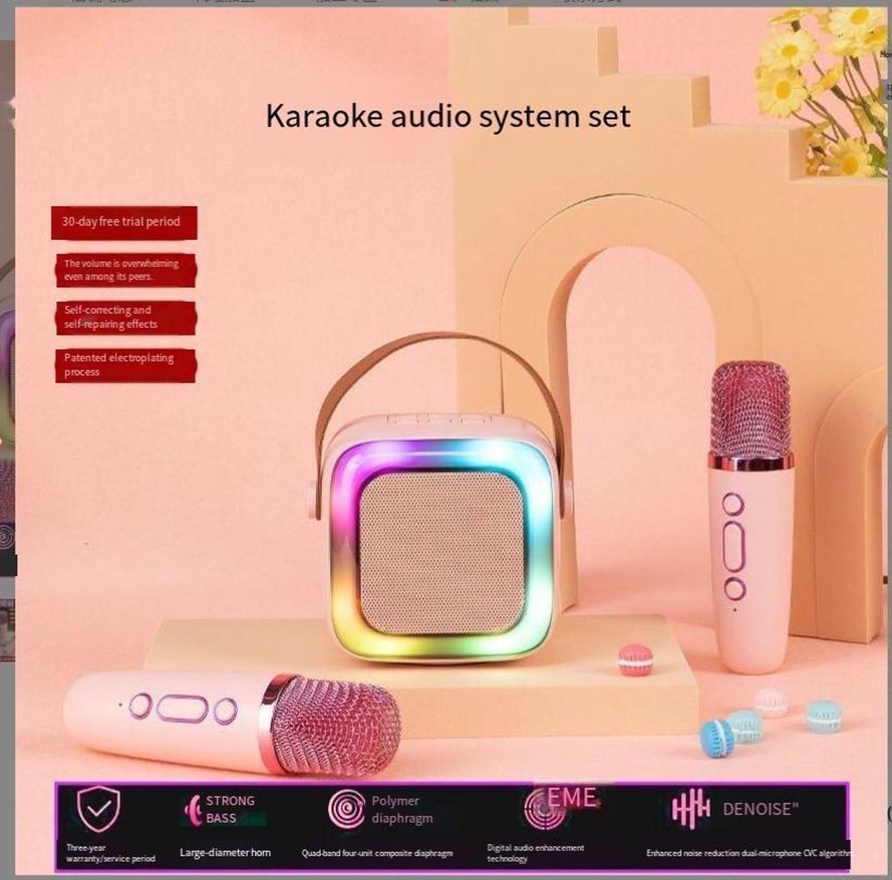 Alt view image 4 of 9 - SY13 new microphone, microphone and speaker integrated singing home karaoke speaker, home ktv Bluetooth wireless children