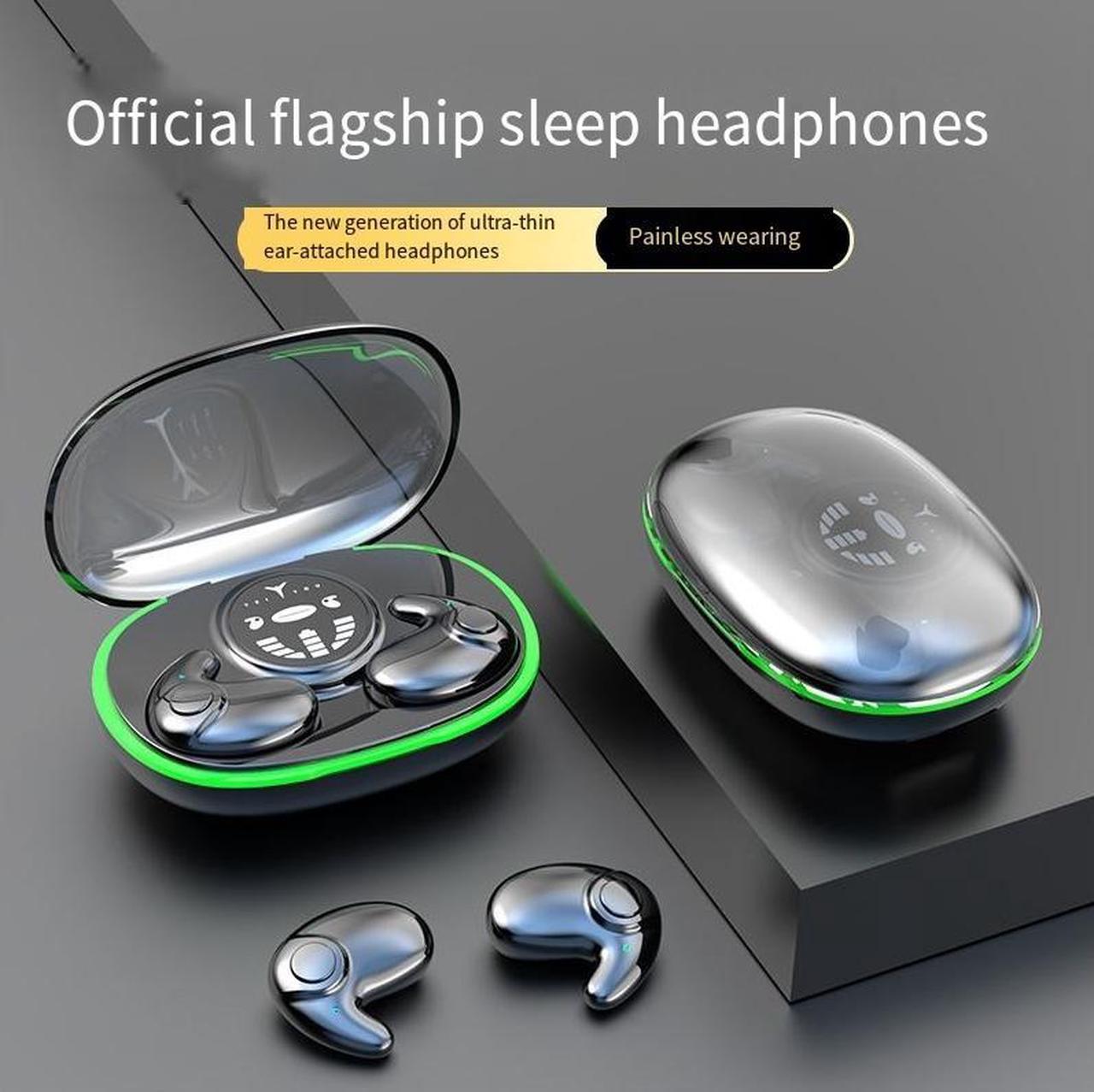 Alt view image 4 of 4 - The new Bluetooth headphones MD558-A are thin, light, mini, compact, noise-cancelling, digital display and long-lasting battery life